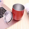Double wall vacuum  stainless steel  Insulated  wine tumbler egg shaped cup wine cup with Lid