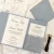 Import Dusty Blue and Silver Glitter Laser Cut Pocket Wedding Invitation Glitter Wedding Invitation from China