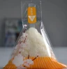Easy to tear disposable transparent microwaved triangular onigiri plastic film bag pack