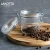 Eco-friendly glass storage jars with clip lid borosilicate cookie candy honey food glass storage jar with airtight lid