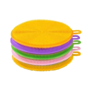 Eco Friendly Household Kitchen Accessories Cleaner Sponge Silicone Cleaning Brushes for Dish Washing