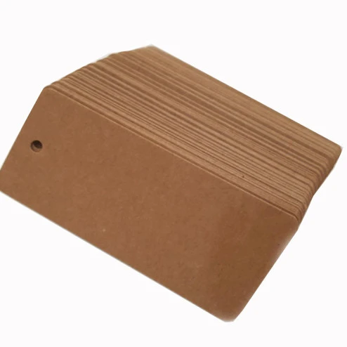 Eco Friendly Recycled Ivory Cardboard Kraft Paper Paper Card  Logo Printing Customized Hangtags  Clothing Tag