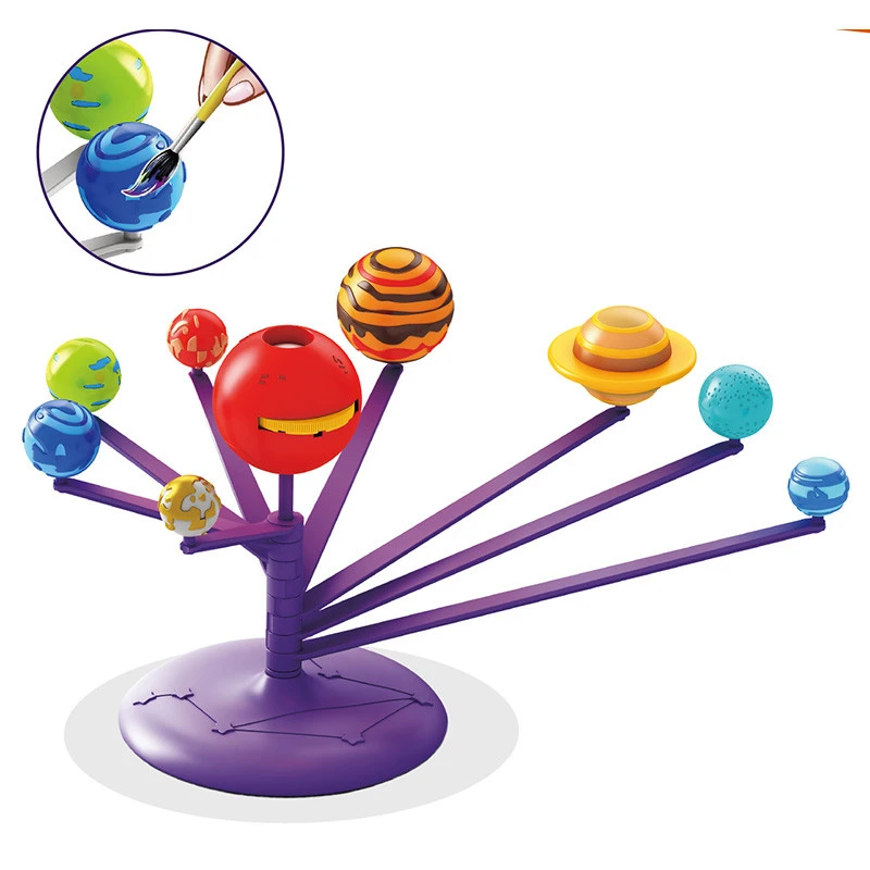 Educational experimental solar system toy science learning kit