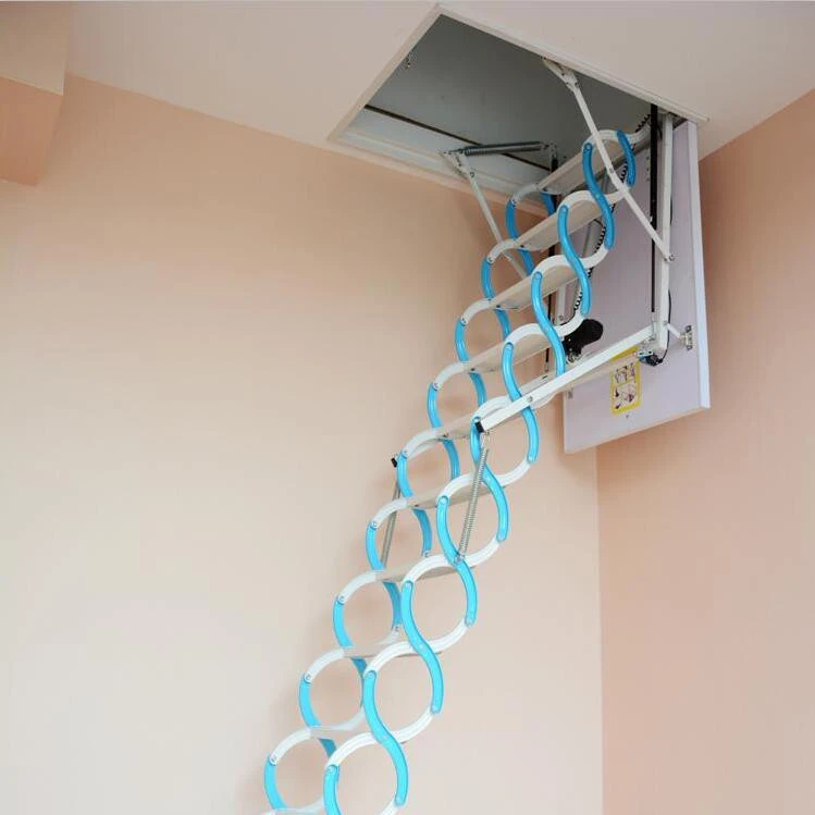 Electric remote control folding telescopic loft ladder,attic stair