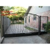 European Galvanized electric automatic driveway big entrance antiquedouble swing fence gate