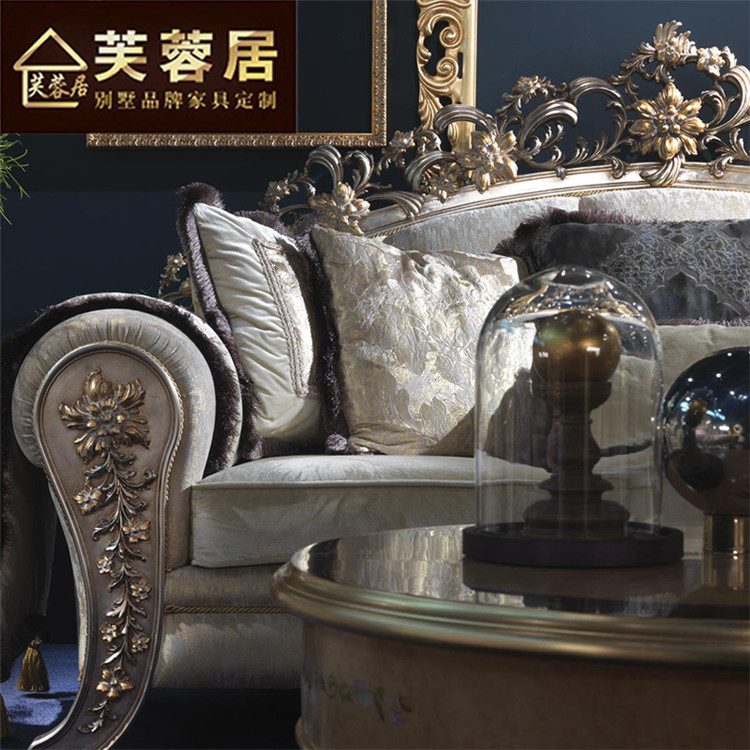 Buy European Style Solid Wood House Sofa Living Room Furniture Sofa Set ...