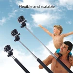 Extendable Handheld Selfie Stick Monopod + Mount Adapter For Gopro Hero 5 4 3 3+ 2 SJ4000 Xiaomi Yi Sport Action Camera