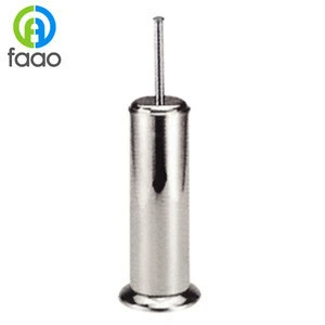 FAAO Round toilet brush holder, bathroom cleaning brush with stainless steel holder