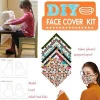 Face Cover Fabric Kit DIY Self Material Set Square Towel Cloth Made Face Protector Material DIY Art Sewing Crafts Kit Homemade D
