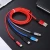 Import Factory 4 in 1 3A nylon cable usb 3 in 1 fast usb charging cable multicolor from China