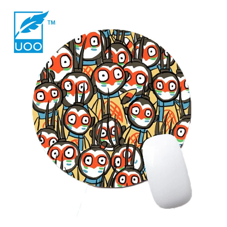 Factory Custom Cute Circular Water-Resistant Non Slip Rubber Office Gaming Mouse Pad