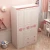 Import Factory customized children&#39;s room wardrobe girl&#39;s lovely wood material environmental protection 3 doors 2 drawers wardrobe from China