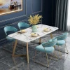 Factory direct new style nordic dining Tables and chairs combination  light luxury furniture table sets