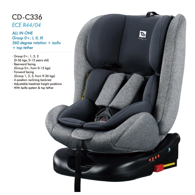 Factory direct sales ECE R44/04 standard isofix base 360 degrees rotation baby car seat