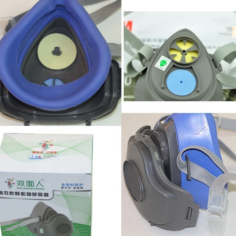 Factory gas mask dual filter anti-air pollution respirator