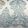 Factory Manufactured The Textile Sequins Lace Fabric Fancy Design African Styles Blue Lace Dress Fabric