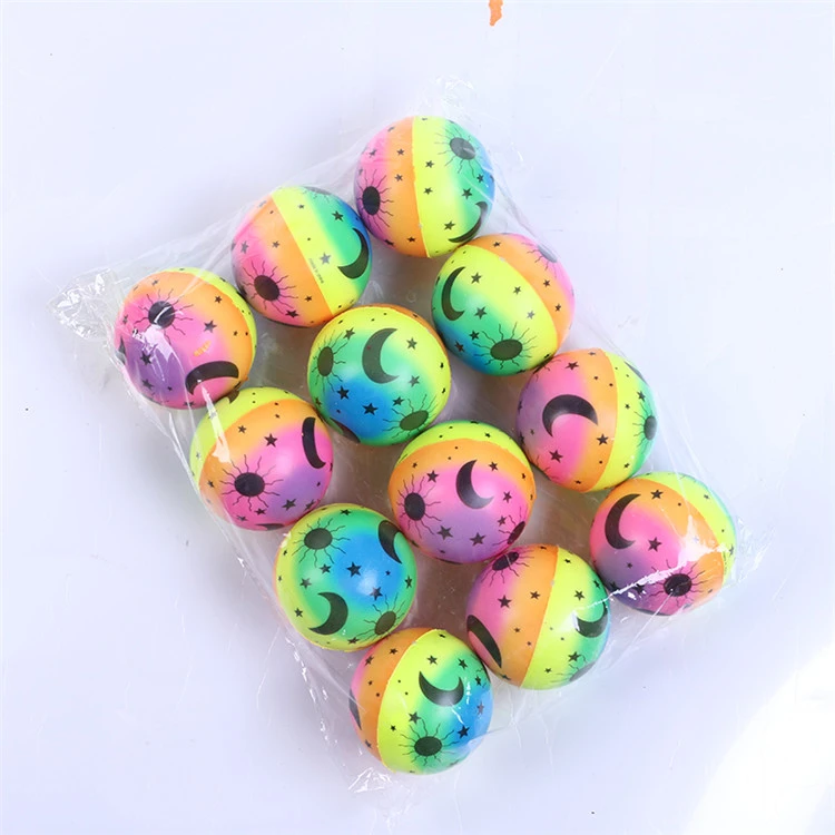 Factory new arrival Children toy PU rainbow ball OEM  inflatable toy ball