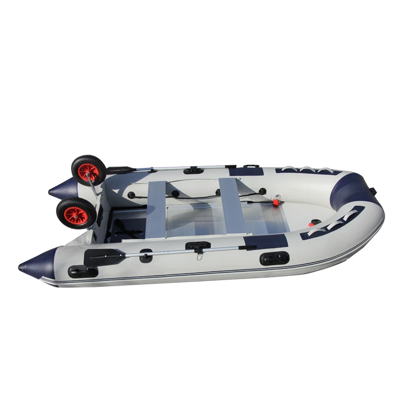 Factory price 3.8m inflatable canoe fishing boat with trailer