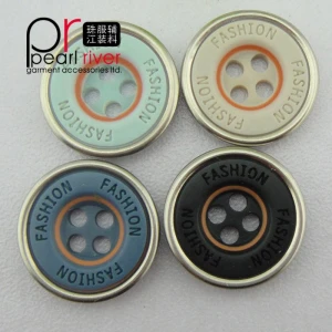 Factory sale custom design 4 hole multicolor button plastic resin sewing button