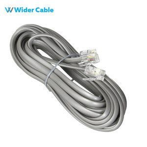 Factory Wholesale High Speed Cable Telephone RJ11 28AWG UL20251 Spiral Cord 4P4C Male To Male Spiral Coiled Ethernet Cable