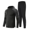 Fall Running Set Men Long Sleeve Jacket Sweatpants Sportswear Fitness Hoodies Sweatshirt Pants Gym Sports Suit Male Tracksuit