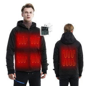 Far Infrared Technology  Custom Winter Clothing Men Lightweight USB Heated Down Jacket