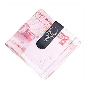 fashion and useful stainless steel money clips in black color in hot sale
