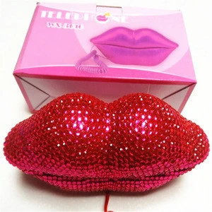 fashion design sexy lips corded telephone with rhinestone