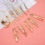 Import Fashion gold plated plain alligator clips with teeth , gold barrette for women from China