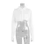 Import Fashion Ladies&#x27; Blouse White Irregular Designs Women Crop Top Turn Down Collar Shirts from China