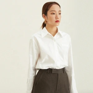 Fashion Lapel Blouses Long Sleeve Women Causal Loose Shirts