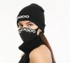 Fashion  outdoor decoration beanie knit winter hat and facemask set