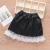 Import Fashionable Trendy 2022 Summer  Kids Baby Girls Skater Skirt Denim Solid Color Denim Skirt with Lace Hem from China