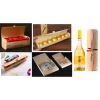 FHbiz Wholesale Custom veneer wood Cylinder wine storage Birch wooden Gift Box for packaging