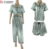 floral sleepwear silk satin pajamas for women