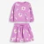 Import Flower printed purple cotton quality top skirt 2pcs girls clothing set from China