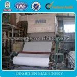 fluff paper making machine from recycled paper wheat straw cotton