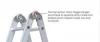 Folding and Multi-purpose combination aluminium ladder with 12 steps