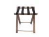 Folding luxury wooden material antique color luggage rack for bedroom