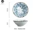 Import Food Ramen Noodle Blue Ceramic Bowl 8&quot; Salad Porcelain Big Rice Bowl For Sale from China