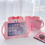 For All Ipad Tablet Case Fundas Kids Friendly Cute Cartoon Soft Silicone Handle Stand Cover for iPad 10.2