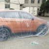 Free Sample Disposable Clear Car Cover with Elastic Inside