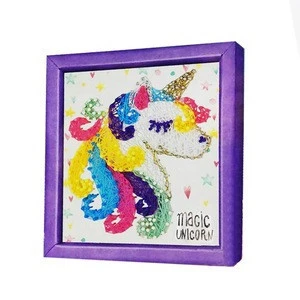 Free Shipping 2020 China Wholesale Unicorn DIY String Art Craft Kit Other Educational Learning Children Kids Toy for Girls