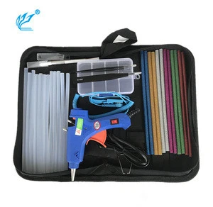 Free Shipping 8 IN 1 Glue Gun Set Electric Heat Hot Melt Crafts Repair Tool Professional DIY 110-240V 20W with Sticks Gift