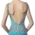 Import Free Shipping A Line Custom Made Sleeveless Beaded Floor Length Mermaid Jewel Zipper Tulle Women Prom Dress from China