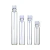 Frosted glass perfume sample test vial bottles 1ml  1.5ml 2ml 3ml with plastic stick