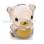 Funny bear plastic money box for kids