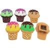 Funny Soft PVC Ice Cream Shape Pencil Sharpener With Sequins