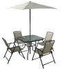 garden outdoor patio camping folding chair table 8 beach 6 Piece Folding Dining  furniture Set