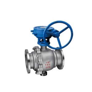 GB API ANSI Q347F-150LBC NPS 2 Worm Gear A105 Flange Connection Straight Through Fixed Ball Valve